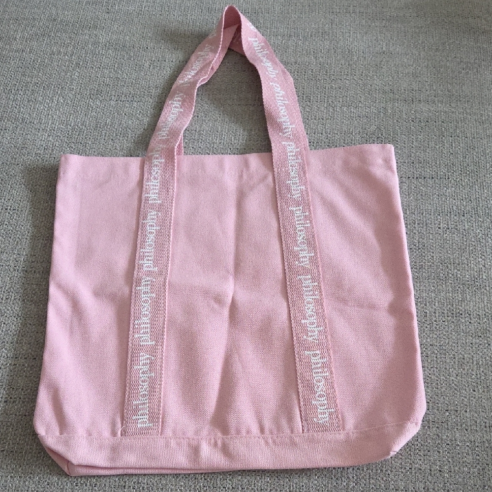 Philosophy Pink Canvas Tote Bag